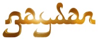 a gold logo with the word gaydan on it